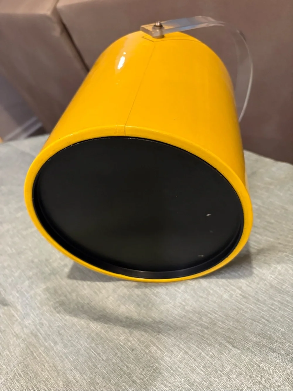Vintage MCM Golden Yellow Lucite Ice Bucket.